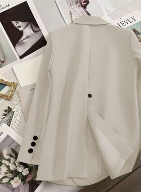 Fashion Ladys Spring Autumn Suit Solid Color Casual Loose Te