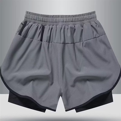 Summer Doublelayer Shorts European and American Muscular Fit