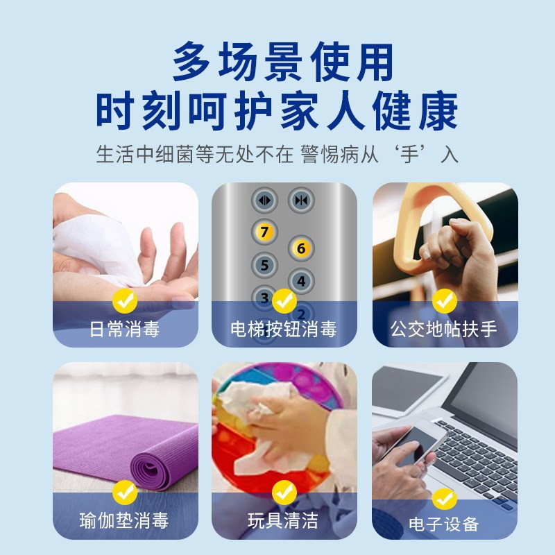 75 Alcohol Wet Wipes 80pcs Disposable Sanitizing wipes for H