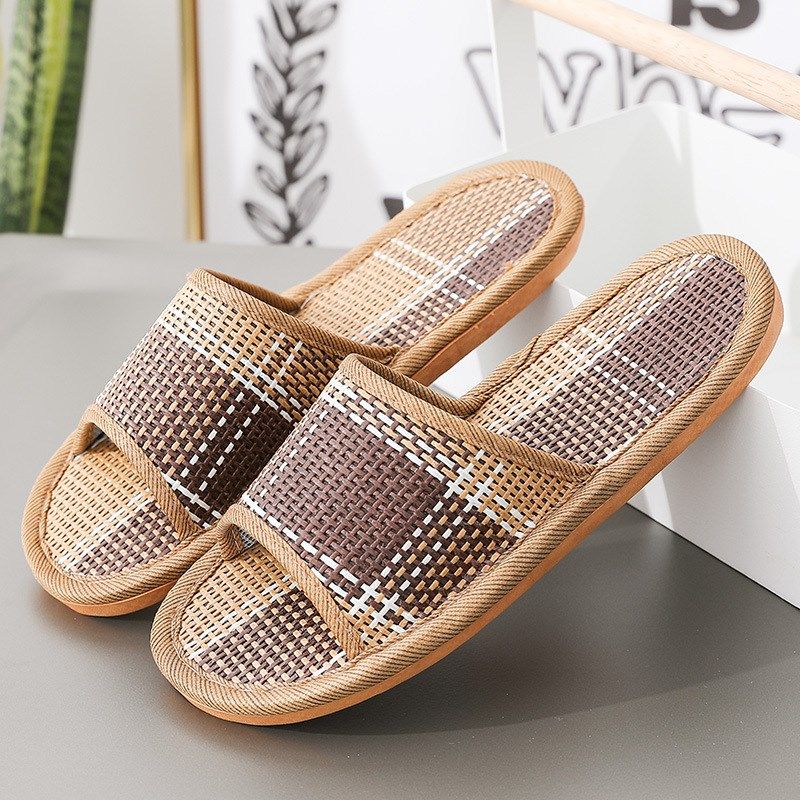 Outdoor Rattan Grass Slippers Thickbottomed Home Guest Slipp