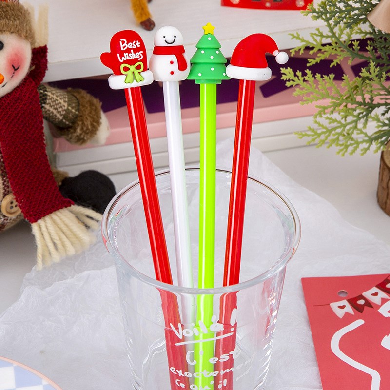 Creative Cute Neutral Pen for Students Christmas Gloves Hats
