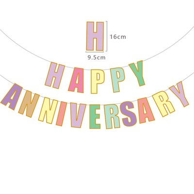 HAPPY ANNIVERSARY Happy Anniversary Glitter Banner Wedding A
