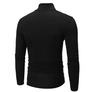 Cotton Mens Autumn 2025 Highneck Thin Longsleeve Tshirt Base