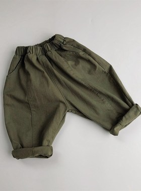 Korean Childrens Pants SpringAutumn Casual Radish Pants Twil