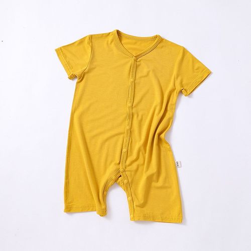 Newborn Baby Summer Thin Modal Bodysuit Short Sleeve Ice Sil