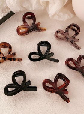 French HighQuality Bow Hair Clip Simple Fashion HalfTied Hai
