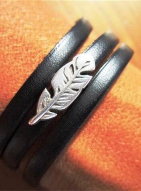 Stacked Multilayer Leaf Alloy Bracelet Bohemian Simple Style