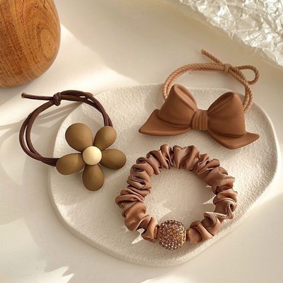 Simple Korean Hair Rings Elastic Durable Hair Ropes for Wome