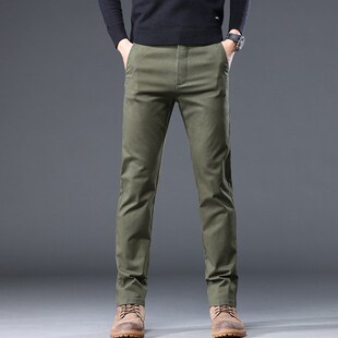 Youth Summer Slimfit Straight Casual Pants Cotton Loose Mens