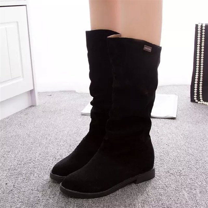 Winter Boots 2018 for Women High Heel Round Toe Waterproof P