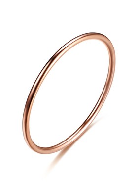 1mm Fine Ring Titanium Steel Plain Ring for Women Simple Per