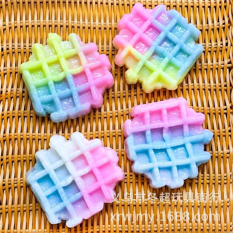 Waffle Squeeze Stress Relief Toy TPR Soft Gel Colorful Blind