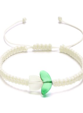 European and American Tulip Handmade Red Bracelet Simple Wri