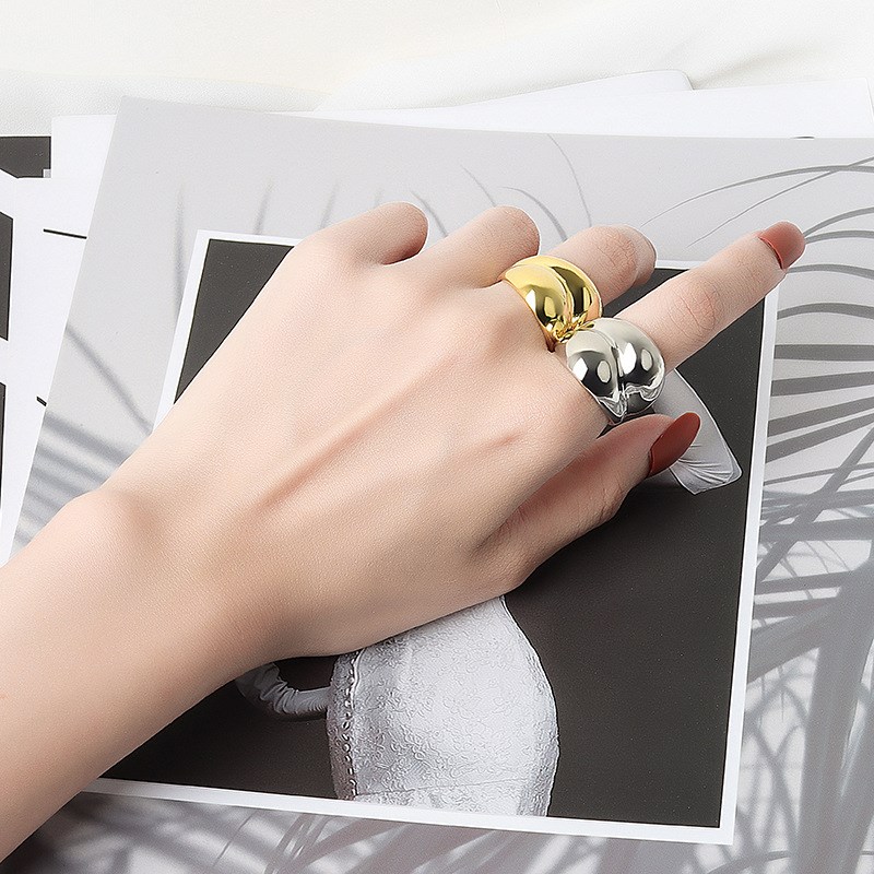 European American Rings Ins Trendy Cold Minimalist Plain Wid