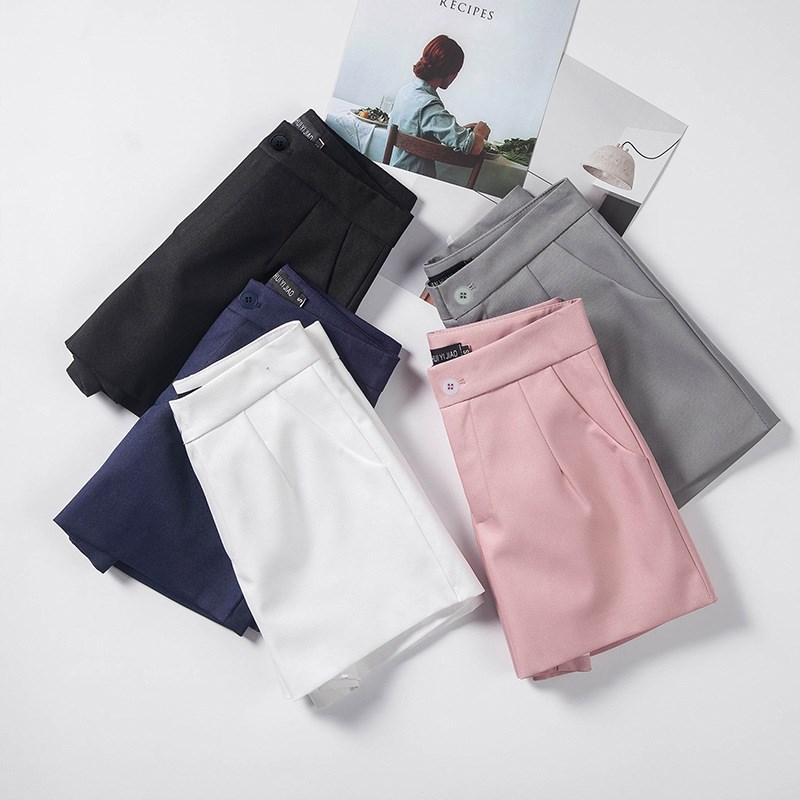 Black Shorts High Waist Slim Spring Autumn 2025Black Shorts