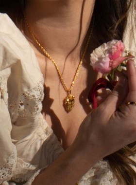 Love Pendant Square OpenClose Necklace Heart Flower Album De