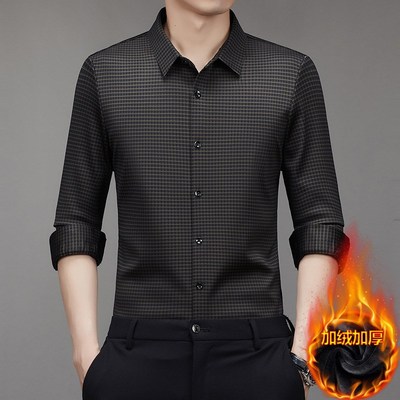 Winter 2025 Mens MidAged Youth Business Collar Fleece Thicke