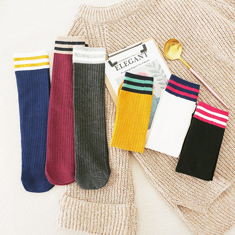 MidSocks for Women Ins Fashion Cute Japanese Stacked Socks L