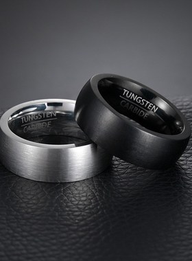 8MM Simple Matte Titanium Steel Mens Ring Jewelry Hand Ornam
