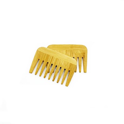 Mens Pocket Beard Comb Bamboo Mustache Comb Facial Cleaning