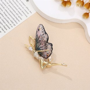 Versatile Brooch ButterflyInsect NaturalFaux for Alloy Pin
