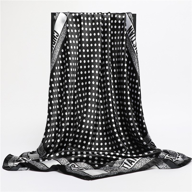 Dot Scarf Women AutumnWinter Shawl 90cm Sun Protection Shawl