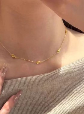 Golden Fish Scale Gourd Necklace 2025 New Chinese Style Ligh