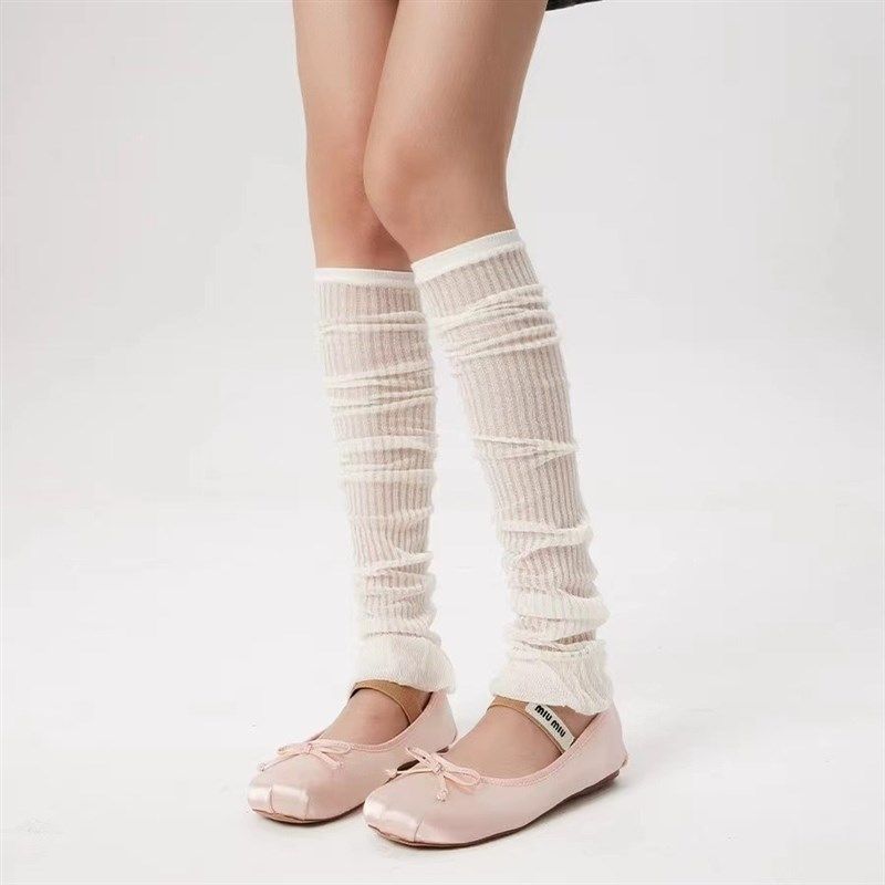 2025 Ballet Style Sweet Girl Plain Sock Toppers JK Hot Girl