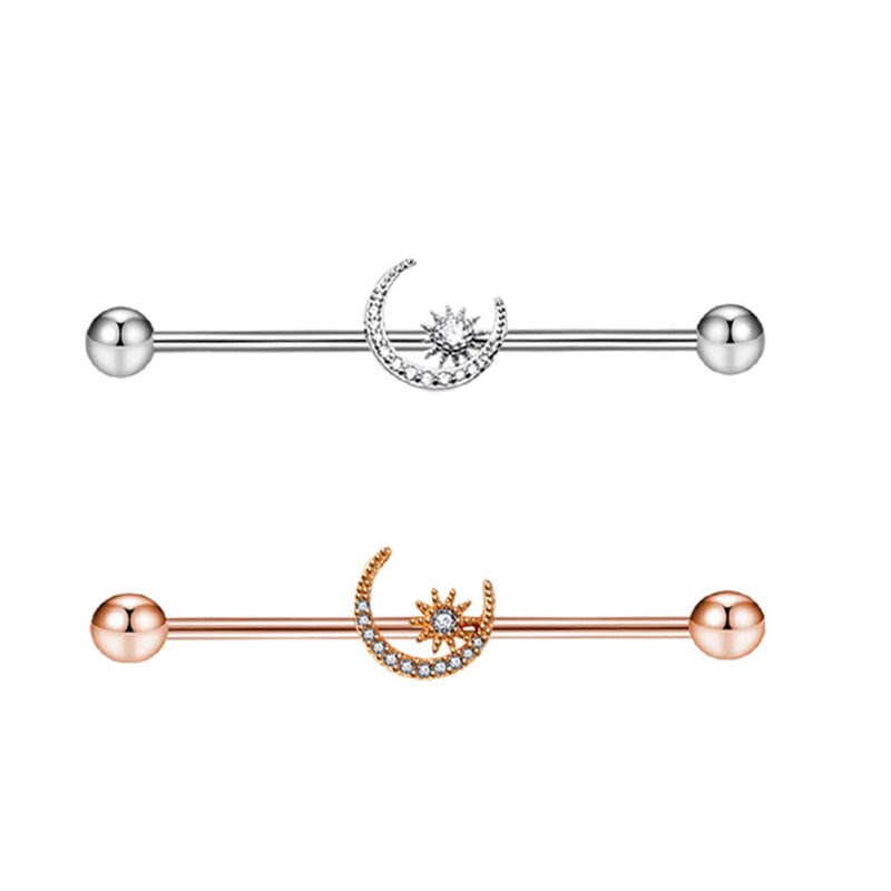 Industrial Barbell Earrings 14g External Thread Piercing Jew