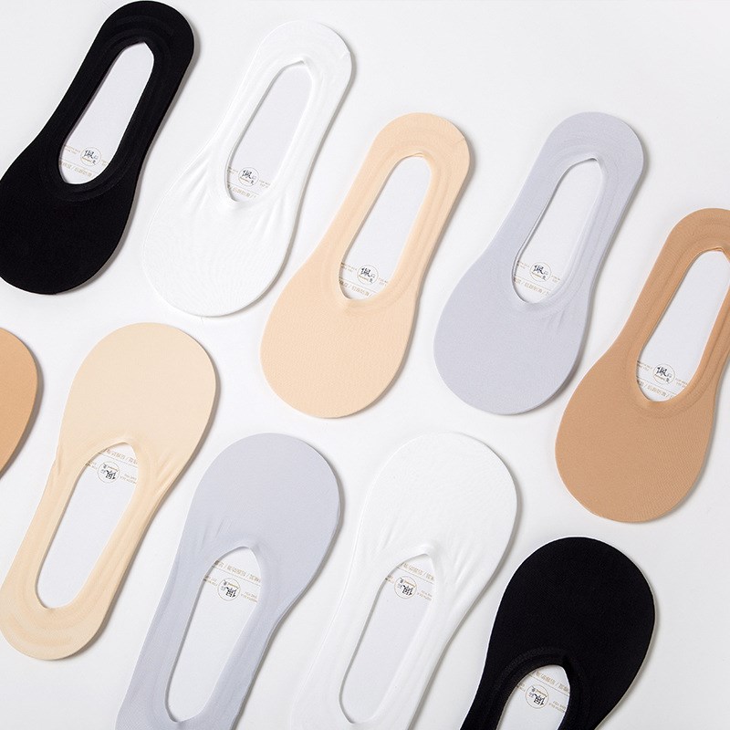 Summer Invisible Socks for Women Silicone AntiSlip No Slip T