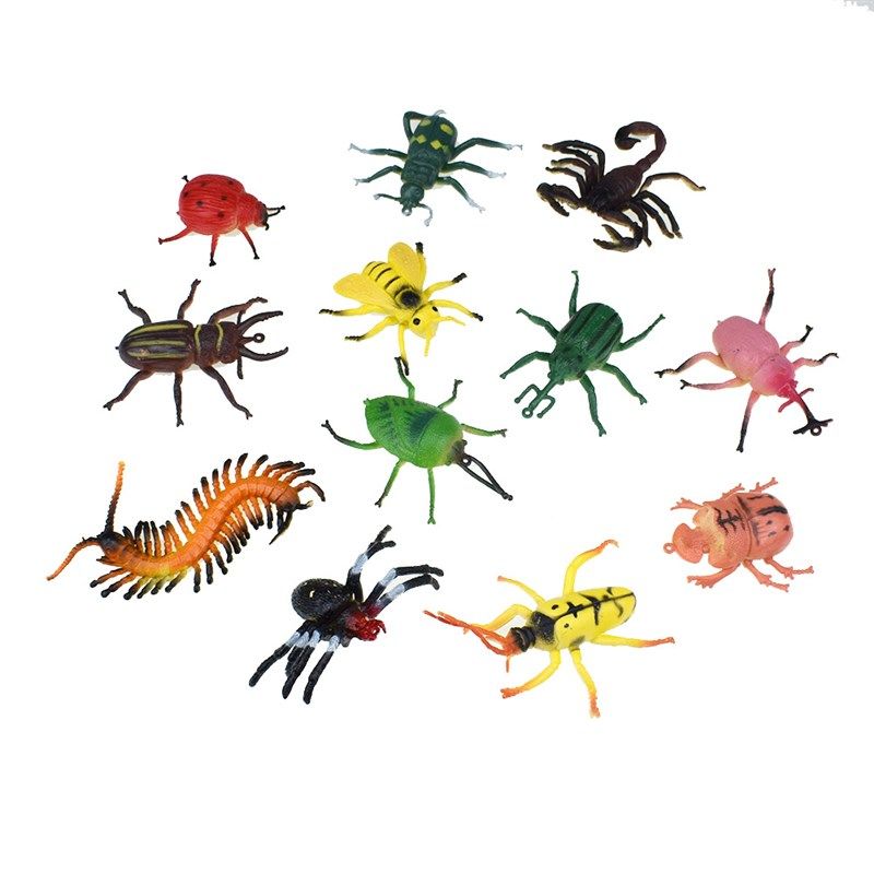 12 PVC Plastic Insect Models Spiders Scorpions Centipedes Be