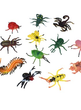 12 PVC Plastic Insect Models Spiders Scorpions Centipedes Be