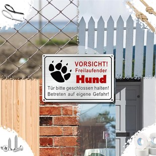 cmNo Dog Need Metal Brushed Sign Police 30x20