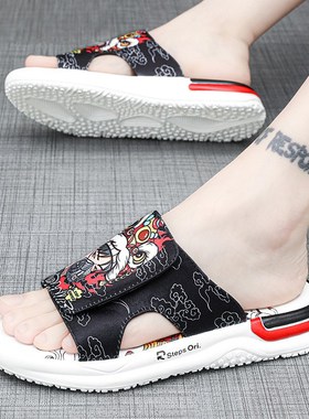 Summer 2025 Chinese Style Oneword Slippers Outdoor Casual Be