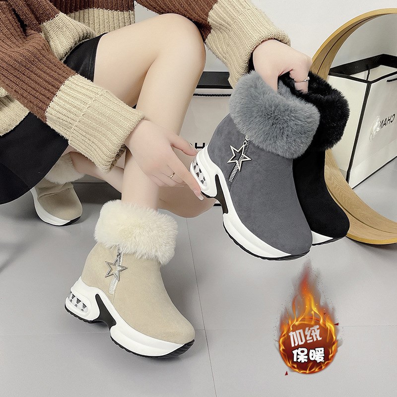 Winter Thicksoled Snow Boots Large Size Fashion Warm Cotton