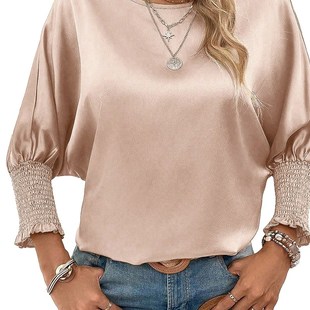 Neck Pullover Shirt Solid EuroAmerican Round Womens Color
