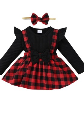 Infant Toddler SpringAutumn 2025 Fake Twopiece Long Sleeve P