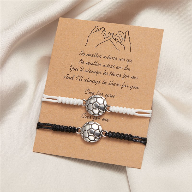 2Pack Basketball Bracelets Black White Mixed Fashion Geometr