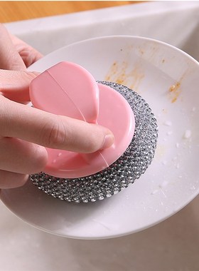 Kitchen Cleaning Brush with Handle Replaceable Heads Multipu