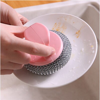 Kitchen Cleaning Brush with Handle Replaceable Heads Multipu