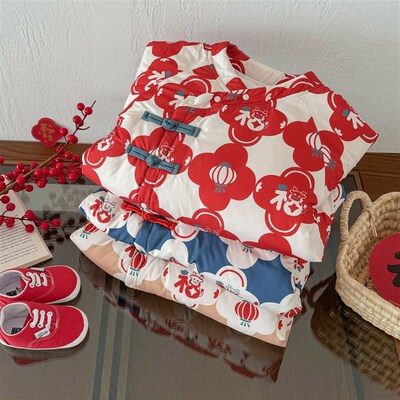 Baby Quilted Romper 2025 Winter Chinese Style Thick Clothes