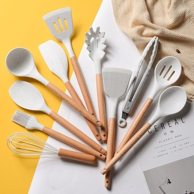 Silicone Marble Nonstick Cookware 11Piece Set Nonstick Spatu