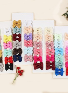 24PCSSet Multicolor Duckbill Clips Handmade Baby Ribbon Bow