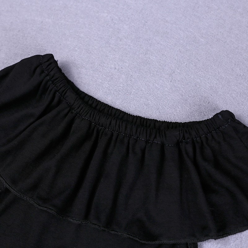 Girls Ins Set Off Shoulder Tops Shorts Swallowtail Skirt Hea