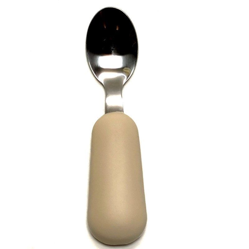 Baby Fork and Spoon Set Stainless Steel Silicone Short Handl