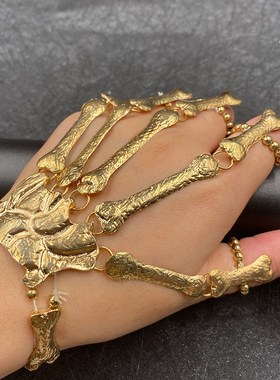 Halloween Hot Item Exaggerated Metal Skeleton Bracelet Ghost