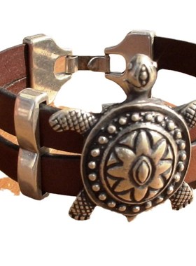 Bohemian Design Turtle Bracelet Retro Alloy Leather Bracelet
