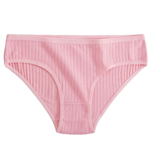 Solid Striped Panties Cotton Underwear Sexy Low Waist Pantie