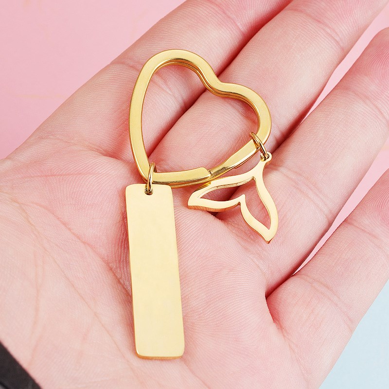 DIY Geometric Keychain Fashionable European Style Laserable