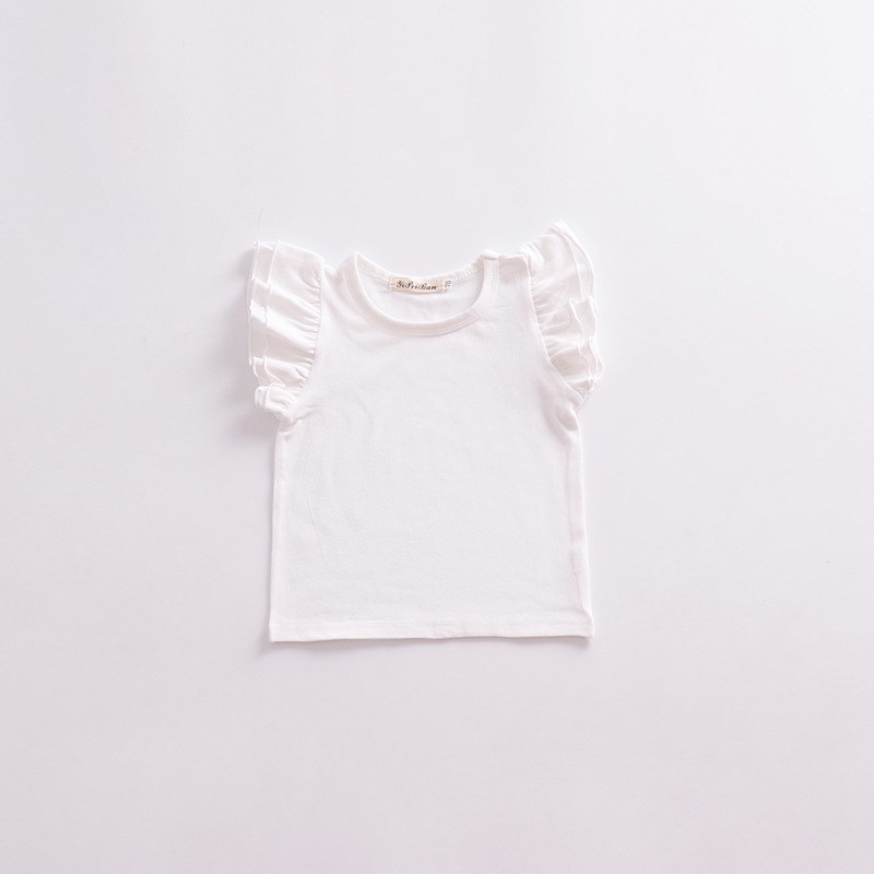 Summer Kids Tshirt with Lace Candy Color Style for 2018 H872